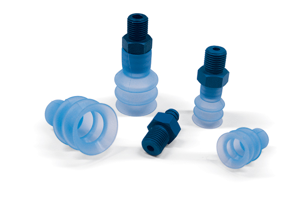 Bellow suction cups for flowpack packaging gripping