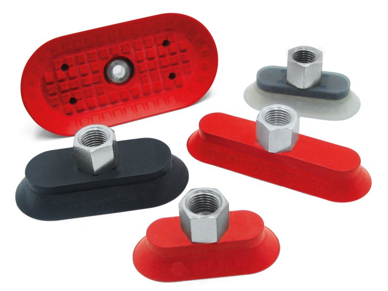 Maxigrip cups - Flat and bellows elliptical vacuum cups